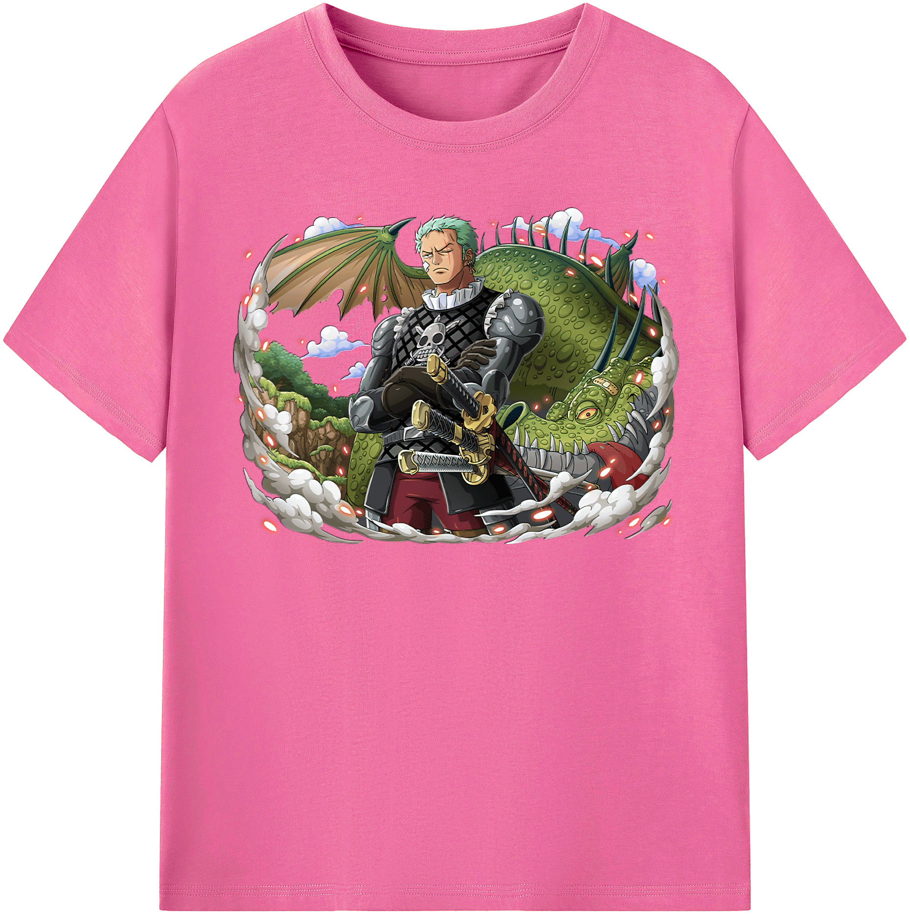 ワンピース ロロノア・ゾロ ONE PIECE Roronoa Zoro レディースカジュアルプリントTシャツ（綿100％）